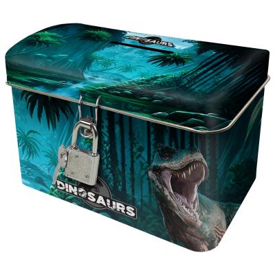 Opakowanie Skarbonka z kłódką kuferek Dinozaury DERFORM