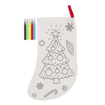 Skarpeta do kolorowania Choinka. Wydawca: incood.. SmakLiter.pl Opakowanie Skarpeta do kolorowania Choinka