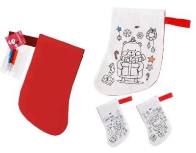 Opakowanie Skarpeta świąteczna do malowania z flamastr. 3szt