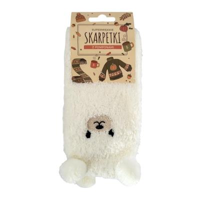 Opakowanie Skarpety z pomponami ecru