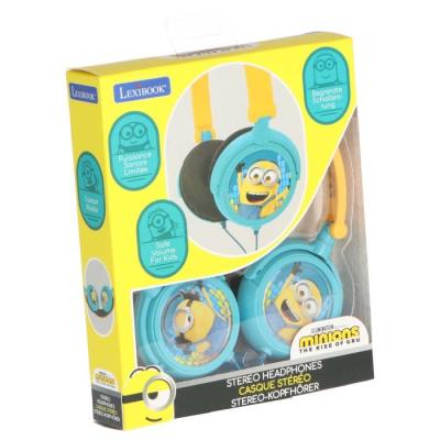 Składane słuchawki przewodowe stereo Minionki z głośnością bezpieczną dla dzieci Lexibook HP010DES. Wydawca: Lexibook. SmakLiter.pl Opakowanie Składane słuchawki przewodowe stereo Minionki z głośnością bezpieczną dla dzieci Lexibook HP010DES