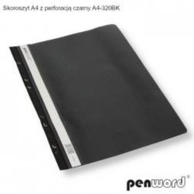 Skoroszyt A4 z perforacją czarny (20szt). Wydawca: PENWORD. SmakLiter.pl Opakowanie Skoroszyt A4 z perforacją czarny (20szt)