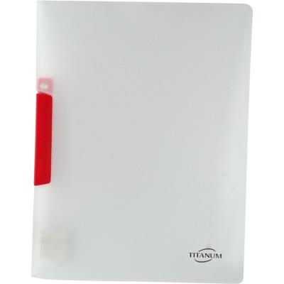 Skoroszyt z klipem A4 czerwony. Wydawca: Titanum. SmakLiter.pl Opakowanie Skoroszyt z klipem A4 czerwony