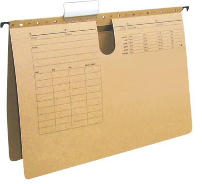 Skoroszyt zawieszkowy A4 karton jasnobrązowy. Wydawca: Q-CONNECT. SmakLiter.pl Opakowanie Skoroszyt zawieszkowy A4 karton jasnobrązowy