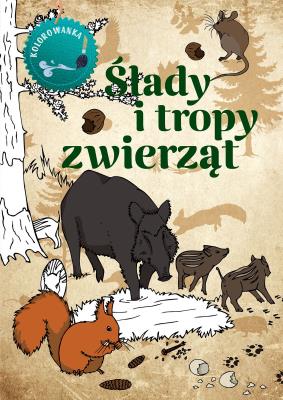 Okładka książki Ślady i tropy zwierząt kolorowanka