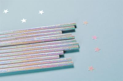 Opakowanie Słomki papierowe opalizujące 12szt