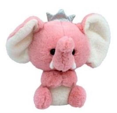 Opakowanie Słoń Leon różowy 23cm