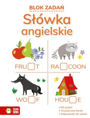 Słówka angielskie. Blok zadań. Autor: Paulina Piasecka. SmakLiter.pl Okładka książki Słówka angielskie. Blok zadań