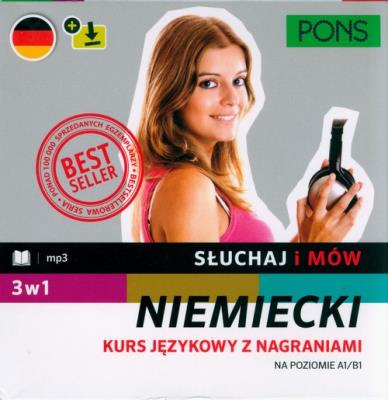 Okładka książki Słuchaj i mów. Niemiecki A1/B1 3w1 w.2