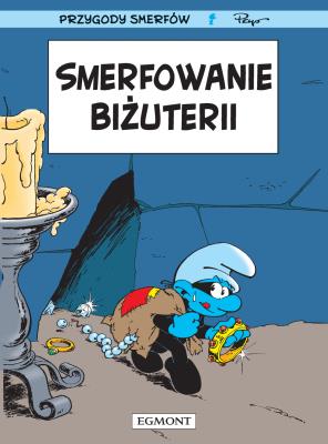 Smerfowanie biżuterii. Smerfy. Autor: Peyo. SmakLiter.pl Okładka książki Smerfowanie biżuterii. Smerfy