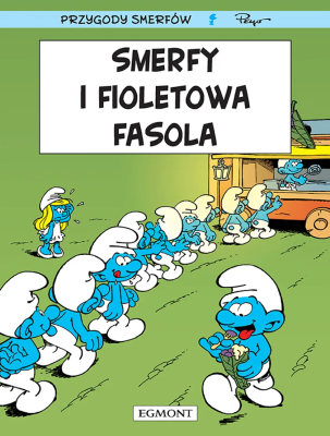 Smerfy i fioletowa fasola. Tom 35. Autor: Thierry Culliford, Alain Jost, Pascal Garray. SmakLiter.pl Okładka książki Smerfy i fioletowa fasola. Tom 35