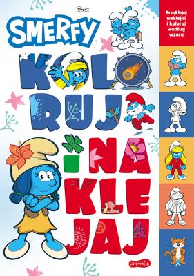 Okładka książki Smerfy. Koloruj i naklejaj. Nowe przygody