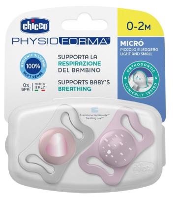 Opakowanie Smoczek uspokajający micro silikon róż 2szt 0-2m