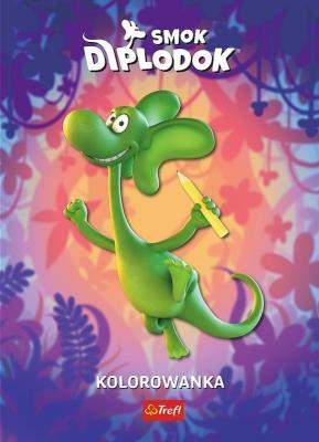 Smok Diplodok. Kolorowanka. Autor: Opracowanie zbiorowe. SmakLiter.pl Okładka książki Smok Diplodok. Kolorowanka