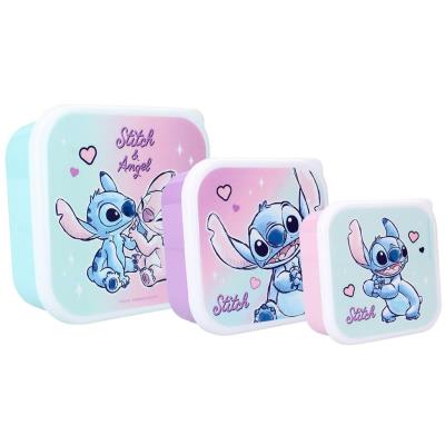 Opakowanie Śniadaniówka Snack Box 3w1 Stitch blue