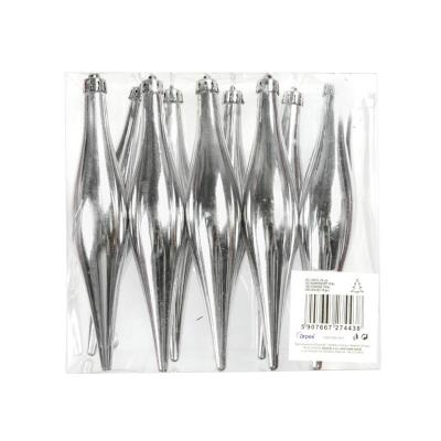 Opakowanie Sople w PVC srebrne 15cm 10szt