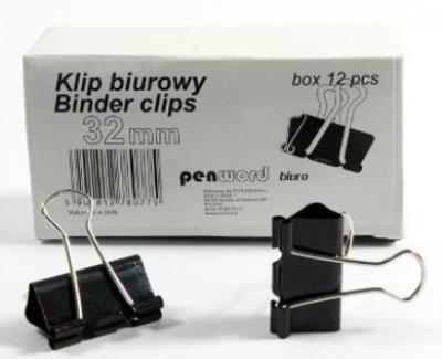 Opakowanie Spinacz binder clip 32 mm a'12