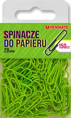 Opakowanie Spinacze do papieru Penmate Zielone 28 mm TT8319
