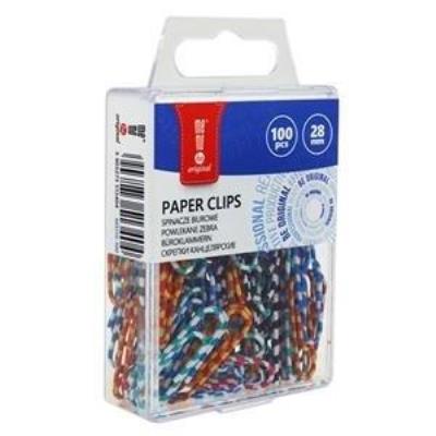 Opakowanie Spinacze powlekane zebra 28mm 100szt MemoBe