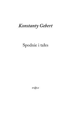 Okładka książki Spodnie i tałes