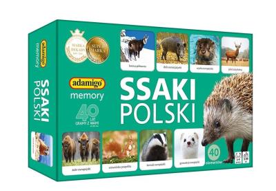 Ssaki Polski memory. Wydawca: Adamigo. SmakLiter.pl Opakowanie Ssaki Polski memory