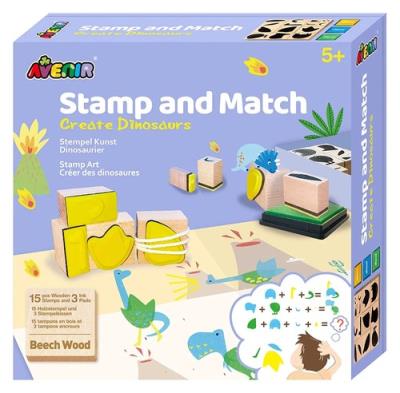 Opakowanie Stempluj i dopasuj- dinozaury