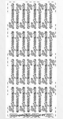 Opakowanie Stiker ażurowy 32szt zaproszenie srebrny