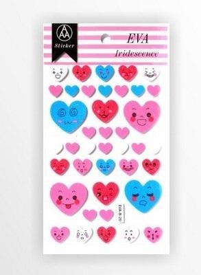 Opakowanie Stiker z elementami z pianki z lekkim brokatem