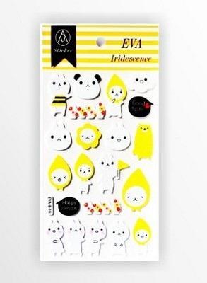 Opakowanie Stiker z elementami z pianki z lekkim brokatem