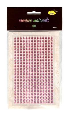 Opakowanie Stiker z kryształkami 4mm 336szt różowy