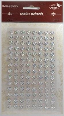 Opakowanie Stiker z kryształkami Kwiaty 8mm 112szt