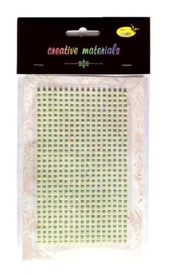 Opakowanie Stiker z perełkami 3mm 527szt jasno zielony