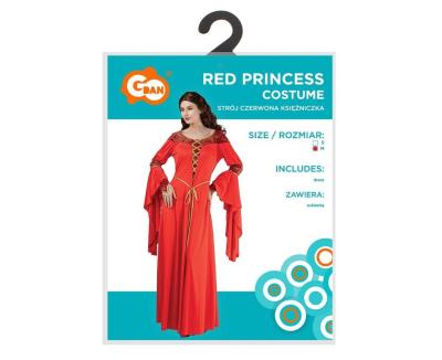 Opakowanie Strój dla dorosłych Księżniczka czerwona rozm. M