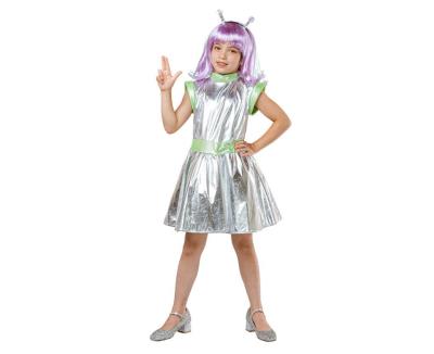 Opakowanie Strój dla dzieci srebrna kosmitka rozm 130/140cm