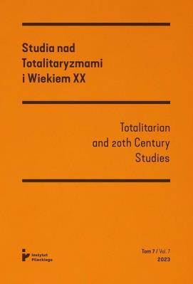 Okładka książki Studia nad Totalitaryzmami i Wiekiem XX tom VII (2023) / Totalitarian an 20th Century Studies vol. VII (2023)