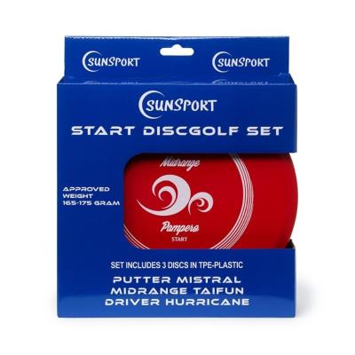 Opakowanie Sunsport Discgolf/Frisbee Golf zestaw 3 dysków POCZĄTKUJĄCY
