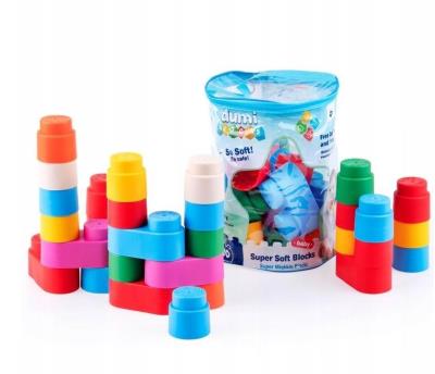 Super miękkie klocki 30 sztuk. Wydawca: Dumel. SmakLiter.pl Opakowanie Super miękkie klocki 30 sztuk