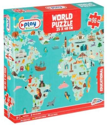Opakowanie Świat Puzzle 96 el. - 35x48cm