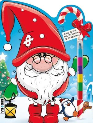 Okładka książki Świąteczne kolorowanie ze skrzatem