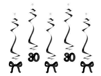 Opakowanie Świderki 30 z kokardkami czarne 50cm 5szt