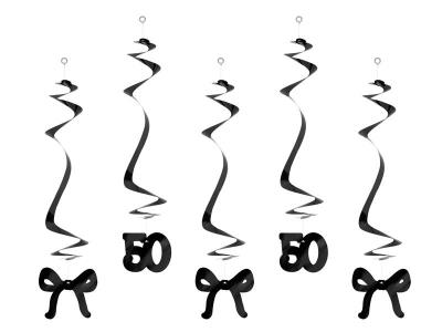 Opakowanie Świderki 50 z kokardkami czarne 50cm 5szt