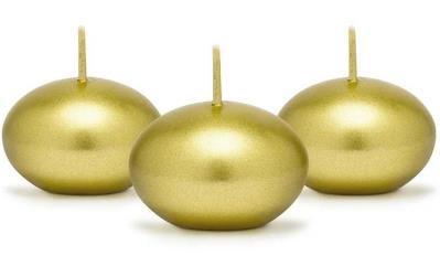 Świeca pływająca Dysk złota 4cm 50szt. Wydawca: PartyDeco. SmakLiter.pl Opakowanie Świeca pływająca Dysk złota 4cm 50szt