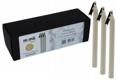 Świeca sojowa świecznikowa Lungo. Wydawca: MiMoCandles. SmakLiter.pl Opakowanie Świeca sojowa świecznikowa Lungo