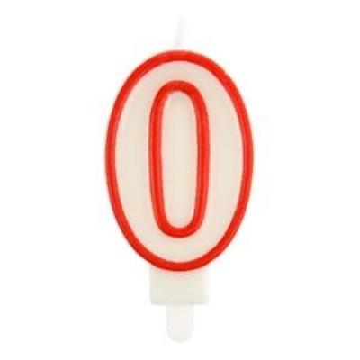 Opakowanie Świeczka 0 czerwona