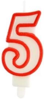 Opakowanie Świeczka 5 czerwona