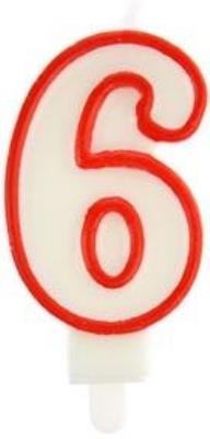Opakowanie Świeczka 6 czerwona