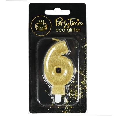 Opakowanie Świeczka 6 eko-brokat