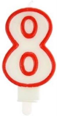 Opakowanie Świeczka 8 czerwona