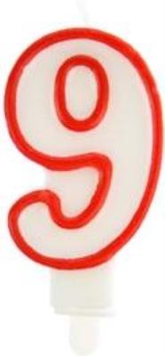 Opakowanie Świeczka 9 czerwona