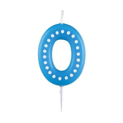Opakowanie Świeczka cyferka 0 kropki i paski